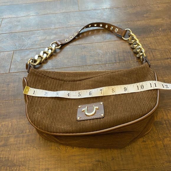 Y2K True Religion  brown Corduroy Chain purse - Picture 7 of 12